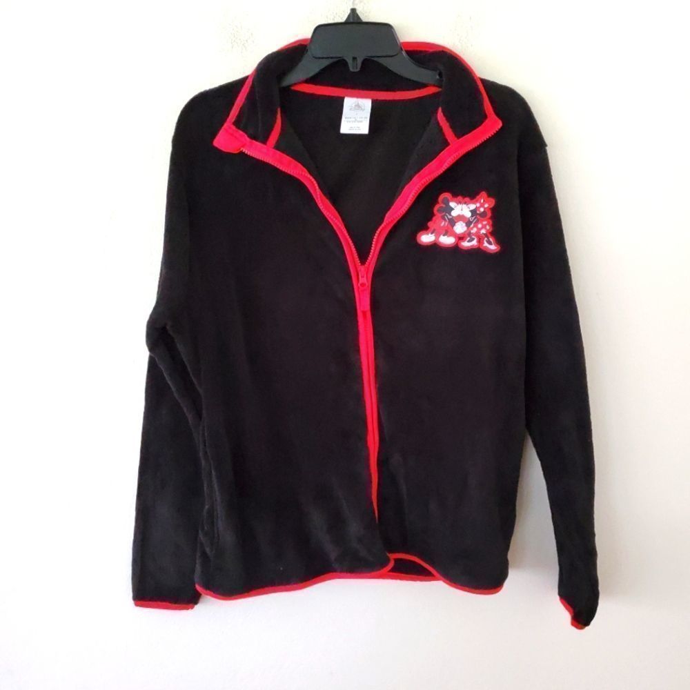Disney Black Fleece Jacket with Red Trim